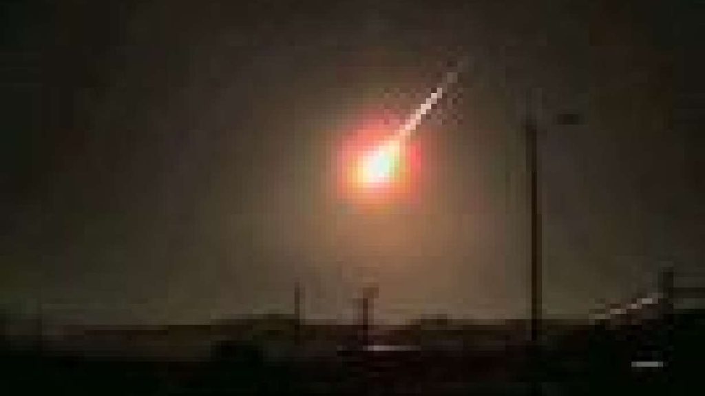 Image captured of fireball that burst over Utah in 2009. On Friday March 11, a similar asteroid burst over the Arctic Ocean. Astronomers discovered and tracked this asteroid only hours before impact.