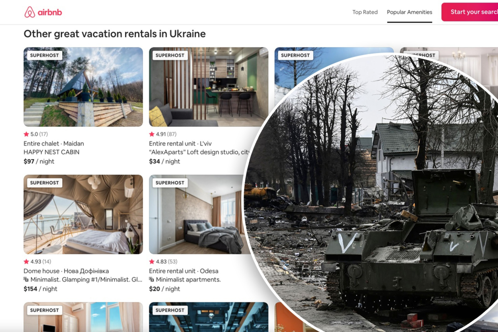 Hunderte von Menschen buchen Airbnb-Mietobjekte in der Ukraine – hier ist der Grund