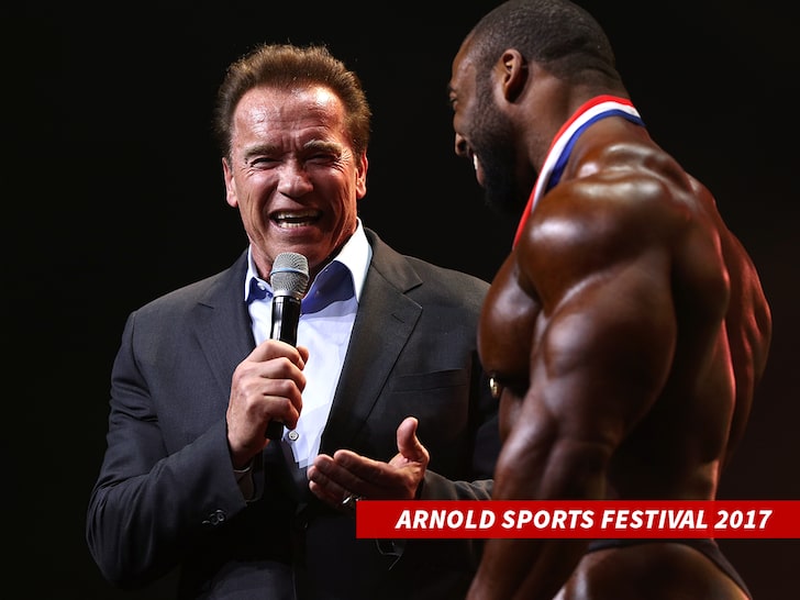 Cedric McMillan mit Arnold Schwarzenegger