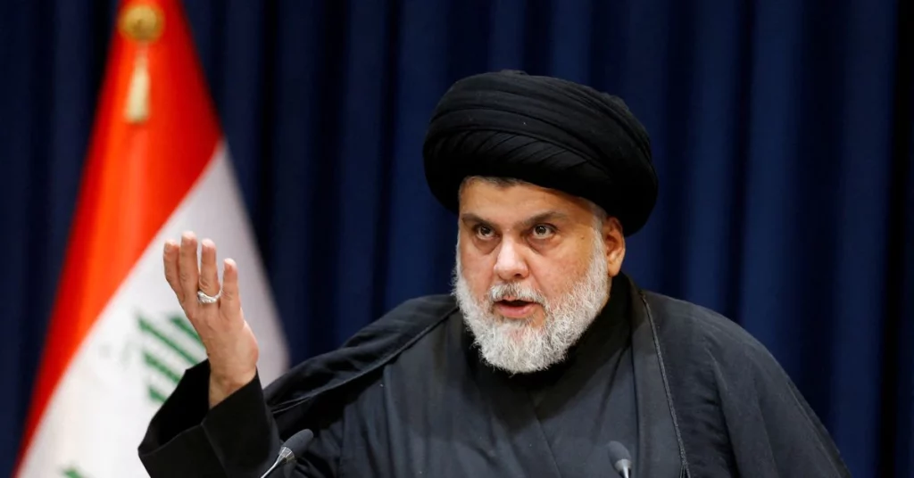 Zwei Menschen wurden getötet, nachdem sich der starke al-Sadr aus der Politik zurückgezogen hatte und es zu Zusammenstößen kam