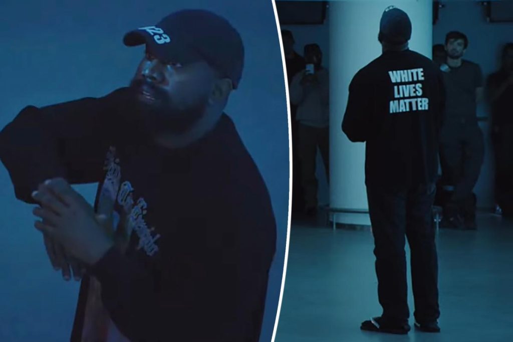 Kanye West trägt bei der Yeezy Show ein White-Lives-Matter-Shirt