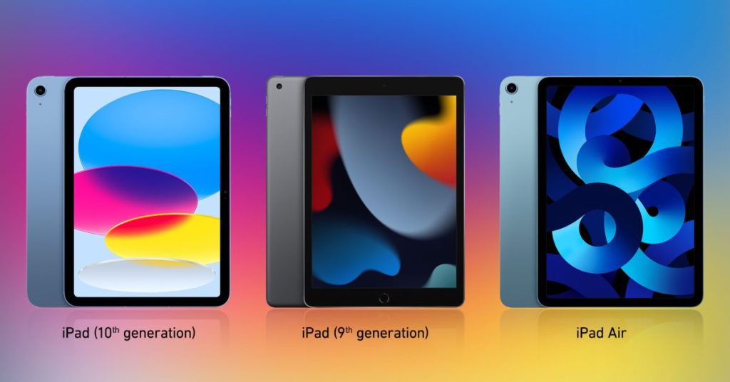 iPad 10 vs. 9 vs. iPad Air: Vergleich der Aufstellung