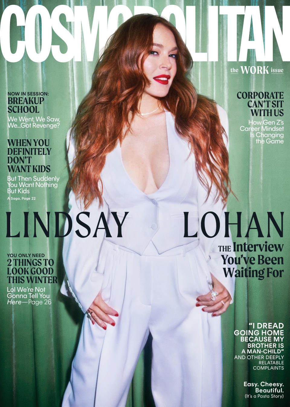 Lohan auf dem Cover des Magazins The Work von Cosmopolitan.  (Foto: Elaine von Unwerth von Cosmopolitan)